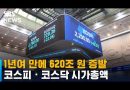620조원 증발, 코스피·코스닥 시장 1년 만에 규모 축소: 원인과 종목별 영향 분석